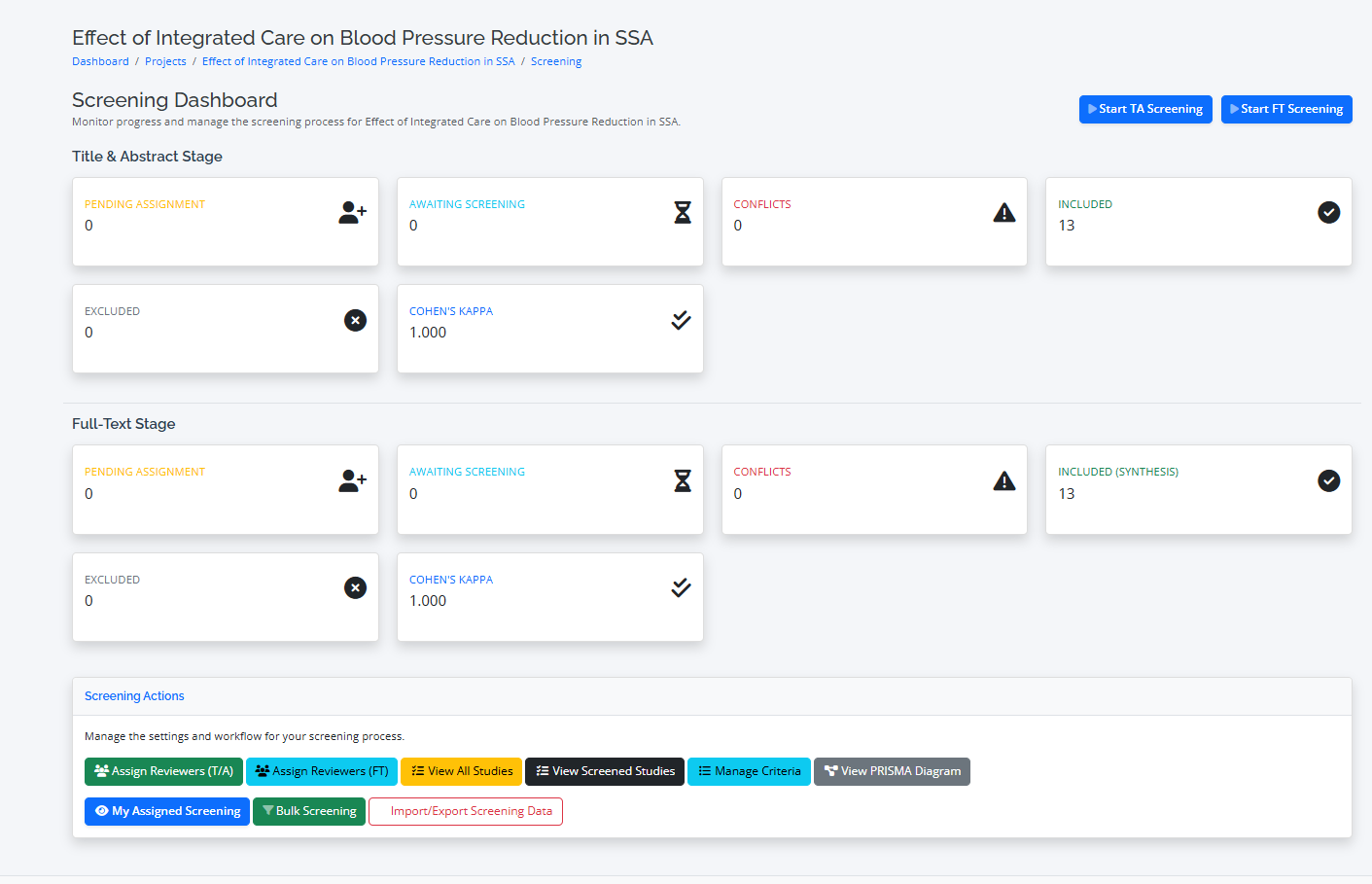 Efficient Study Screening