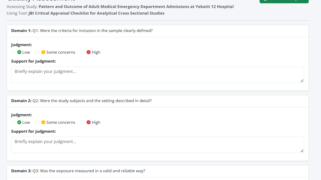 Critical Appraisal in RevProHub