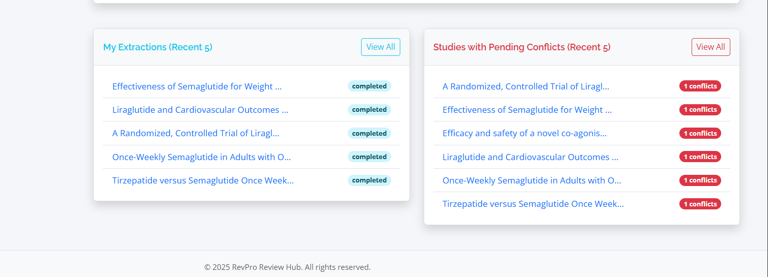 View all extracted articles and editing
