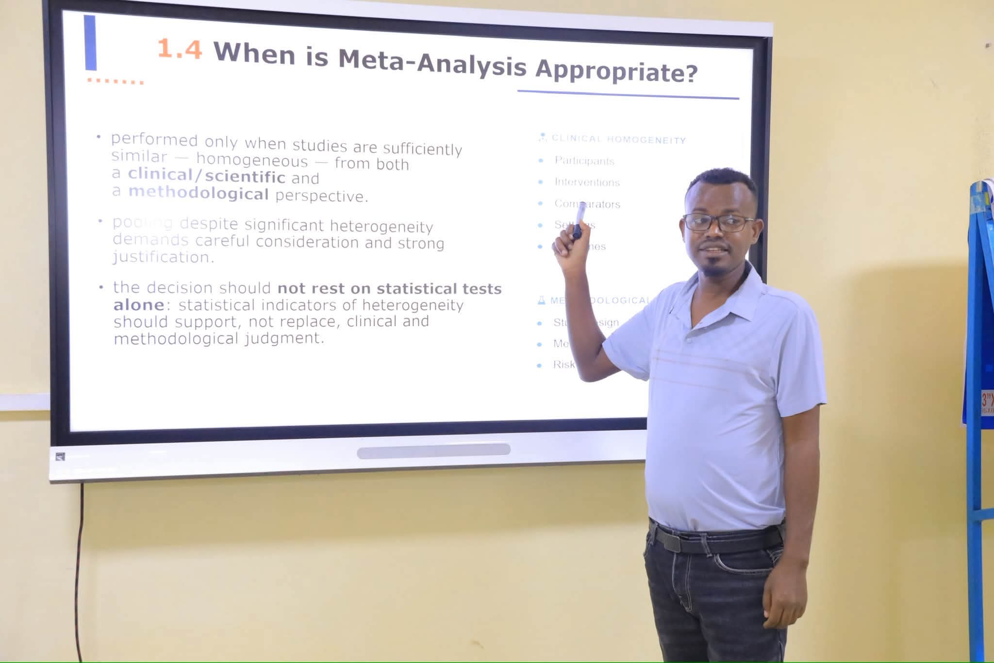 Training session lecture at Haramaya University