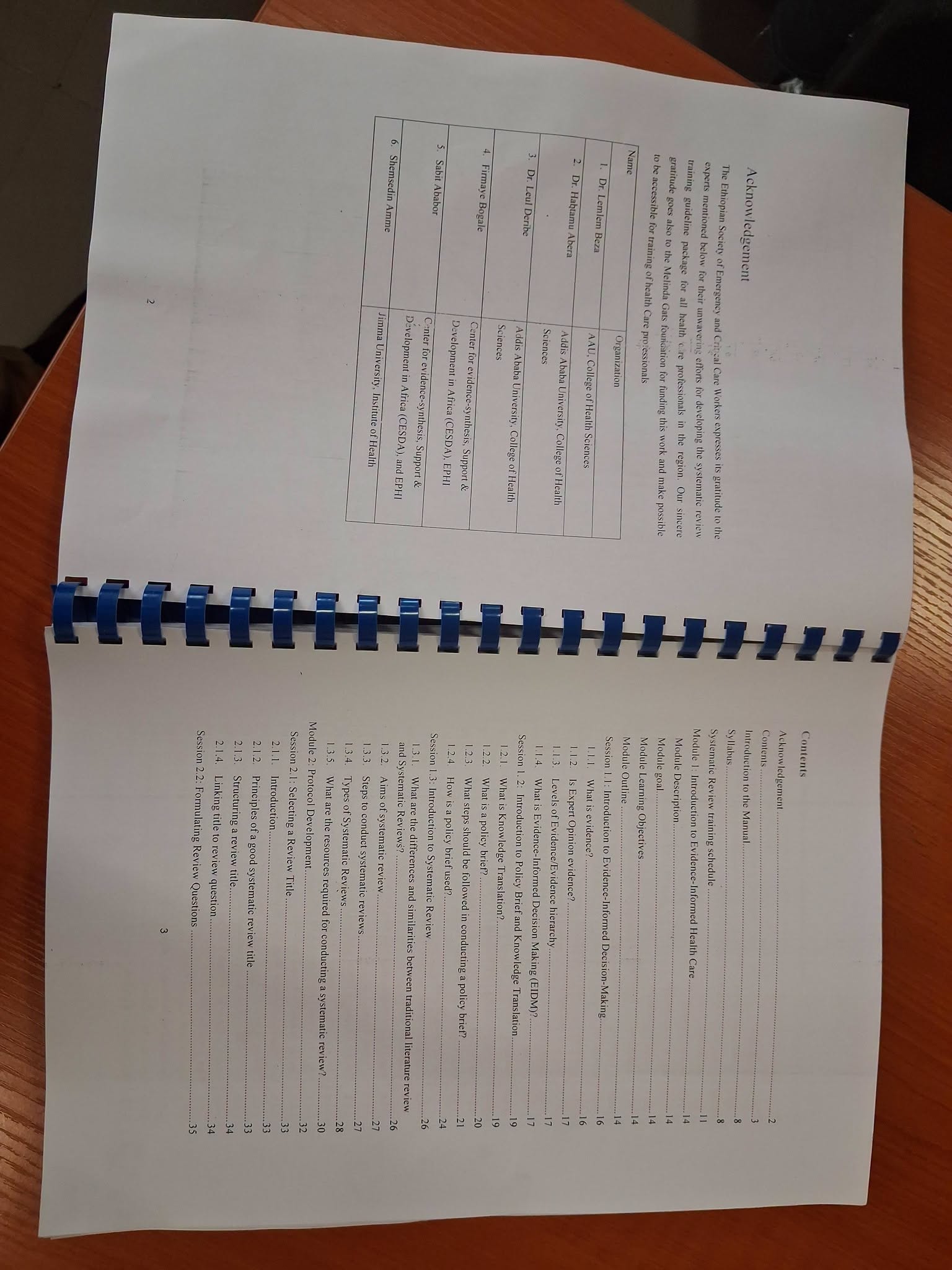 Training Manual.